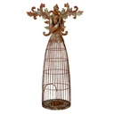 Decoration Angel / Tealight Holder Brown Green 29x17x58 cm