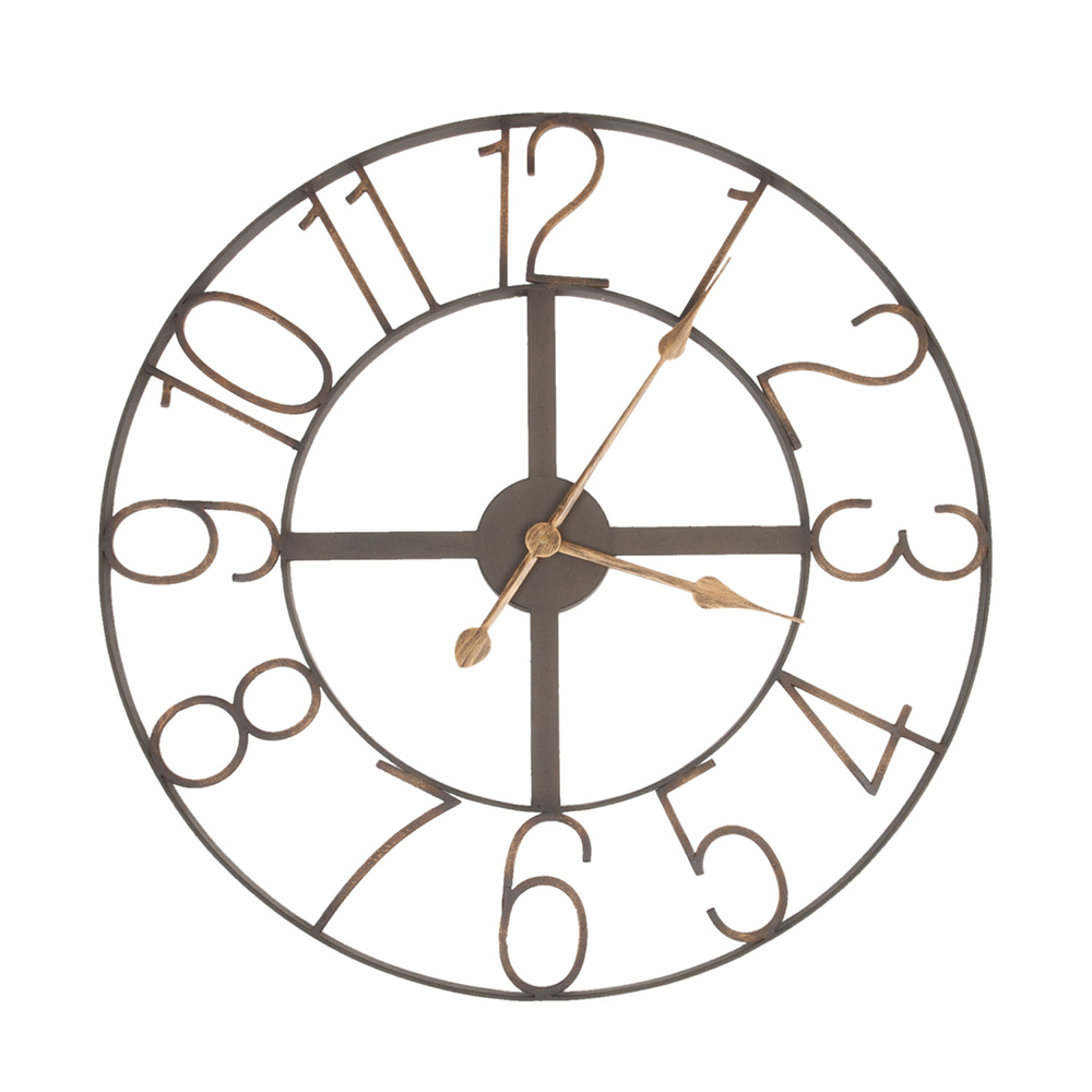 Wall Clock Brown Ø 60x2 cm / 1xAA