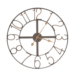 [5KL0014] Wall Clock Brown Ø 60x2 cm / 1xAA
