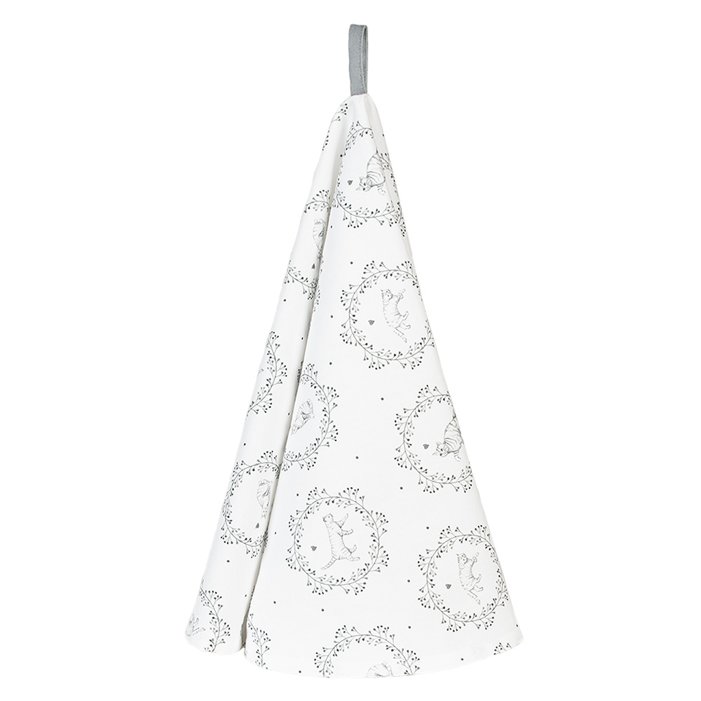 Torchon Blanc Gris Ø 80 cm
