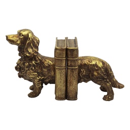 [6PR6477] Boekensteun (2) hond 38x12x21 cm