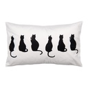 Coussin rempli Blanc Noir 30x50x4 cm