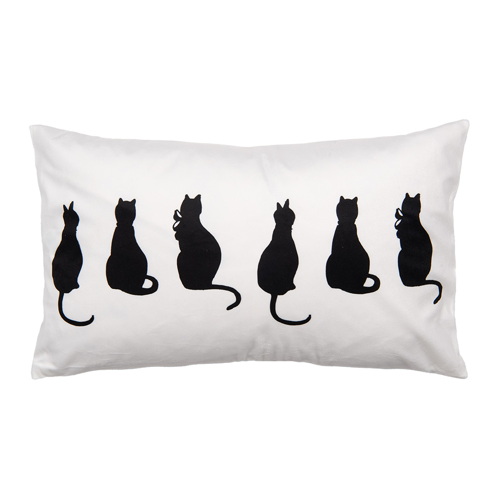 Coussin rempli Blanc Noir 30x50x4 cm