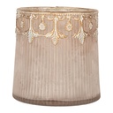 Porte-lampion en verre Rose Ø 10x10 cm