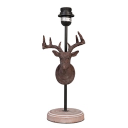 [6LMP159] Base Lampada da Tavolo Marrone Ø 20x46 cm E27/max 1x60W