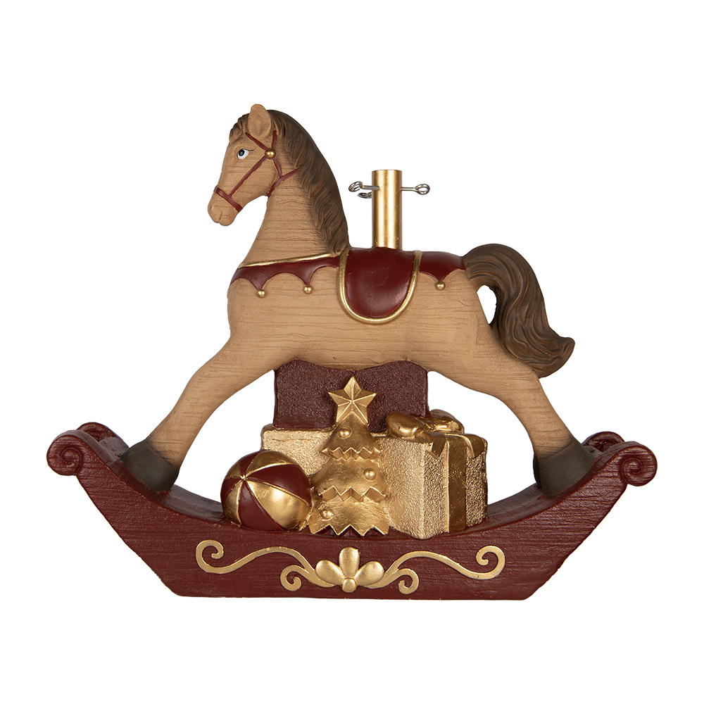 Support d'arbre de Noël Marron Rouge 73x21x61 cm