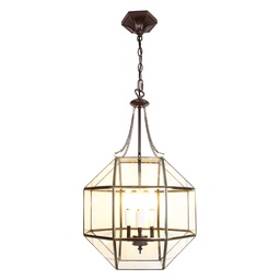 [5LL-9343] Lampada a Sospensione Trasparente 40x40x190 cm E14/max 3x40W