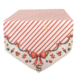[CCD65] Chemin de table Beige Rouge 50x160 cm