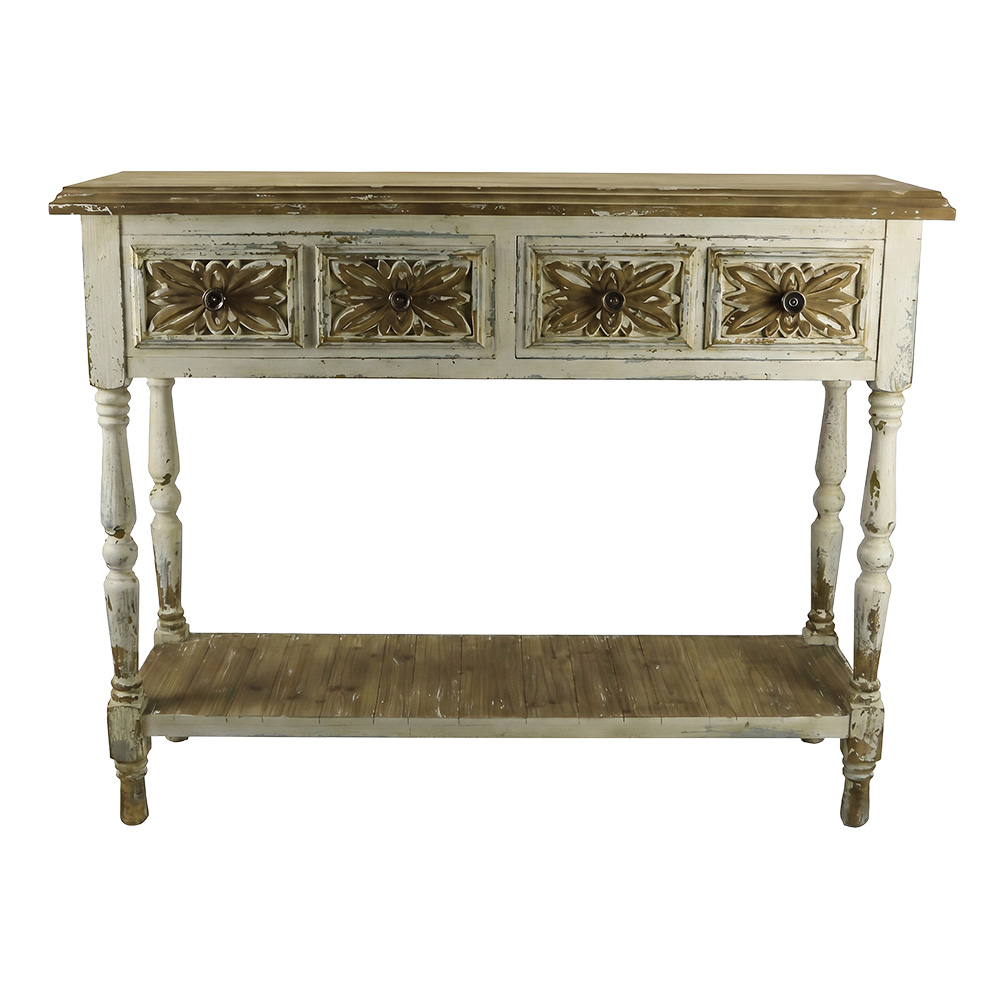 Wall table Beige Brown 132x38x101 cm