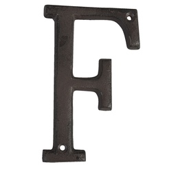 [6Y0840-F] Buchstabe F Braun 8x1x13 cm