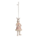 Decoratie hanger konijn 4x4x10 cm