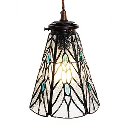 [5LL-6197] Pendant Lamp Tiffany Transparent Ø 15x115 cm E14/max 1x40W