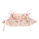 Brotkorb Beige Rosa 35x35x8 cm