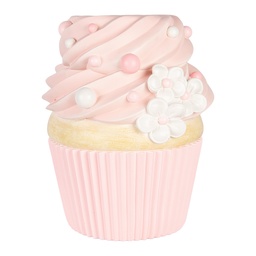 [6PR6135] Decorative Stool Pink White 38x39x42 cm