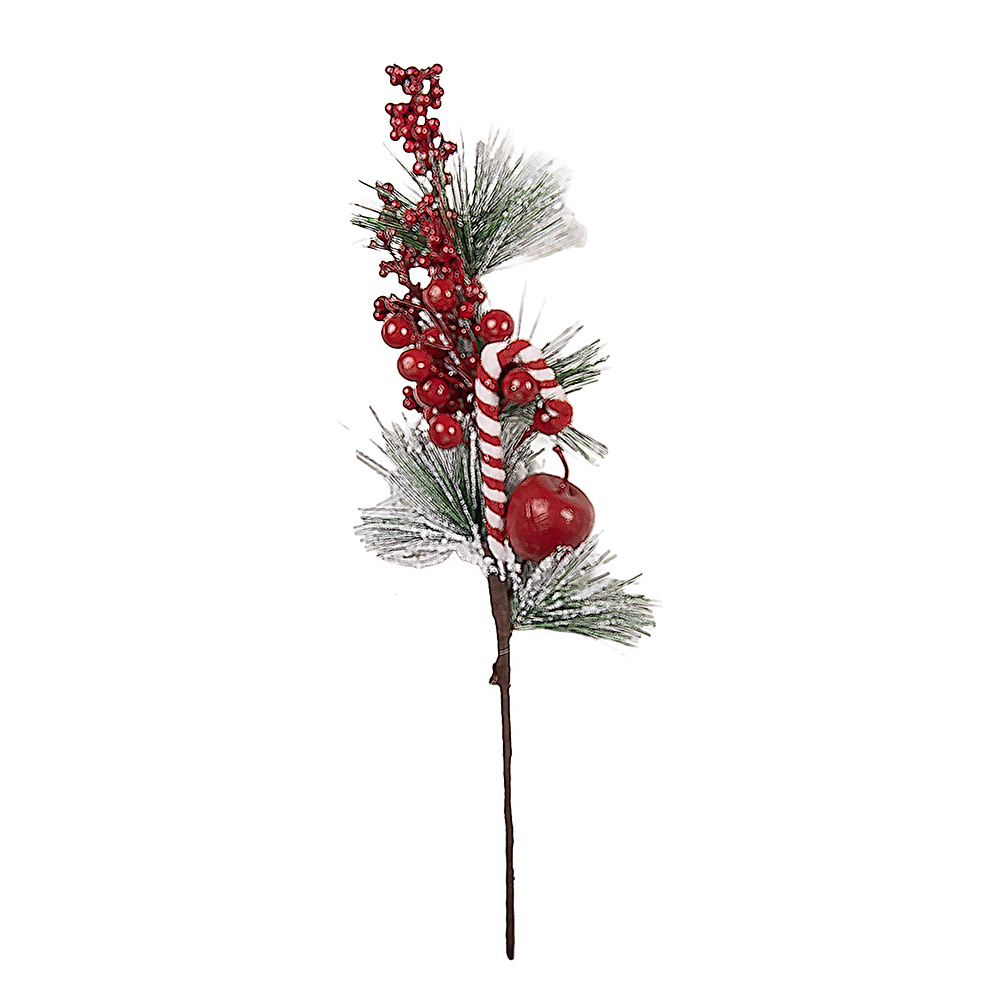 Decorazione Natale Bianco Rosso 12x9x40 cm
