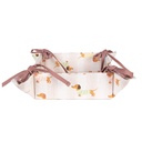 Brotkorb Beige Rosa 35x35x8 cm