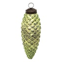 Weihnachtskugel Grün, Braun 5x3x10 cm