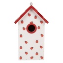 Vogelhaus Weiß Rot 15x10x22 cm