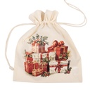 Gift bag White Red 21x1x25 cm
