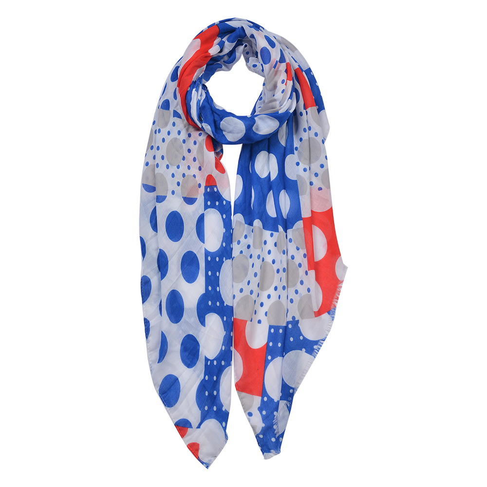 Scarf Women Print Blue 90x180 cm
