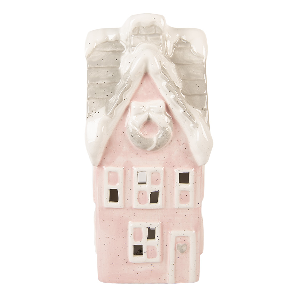 Decorazione Casa Rosa Grigio LED 11x10x24 cm