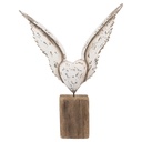 Décoration Ailes Blanc Marron 26x5x33 cm