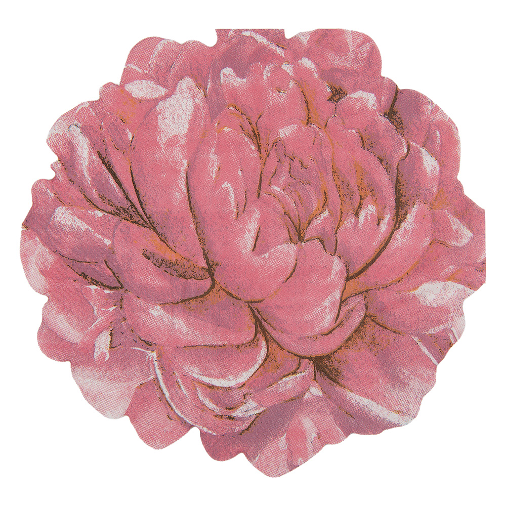 Papierservietten Rosa Weiß 33x33 cm (20)