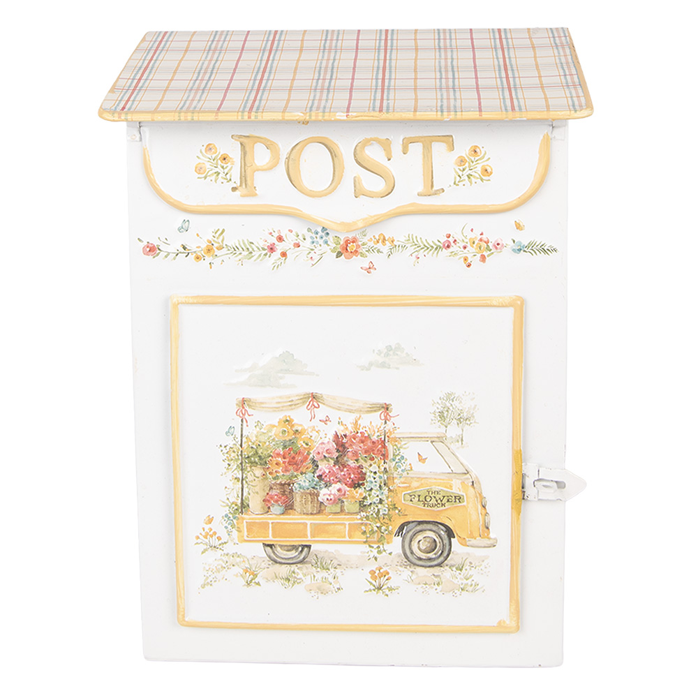 Cassetta Postale Bianco Giallo 23x13x32 cm