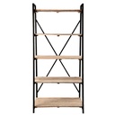 Bücherregal Schwarz 90x47x191 cm