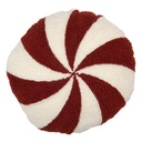 Coussin Rouge Blanc Ø 30x10 cm