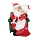 Décoration de Noël père Noël Rouge Blanc 15x17x20 cm