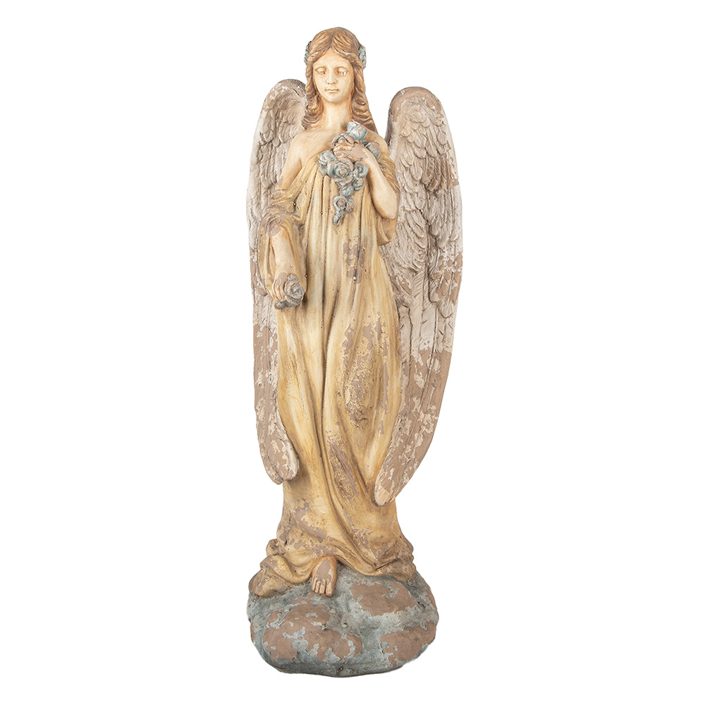 Decorazione Angelo Beige Marrone 28x22x71 cm