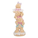 Decoration gingerbread man Brown Pink 11x9x30 cm