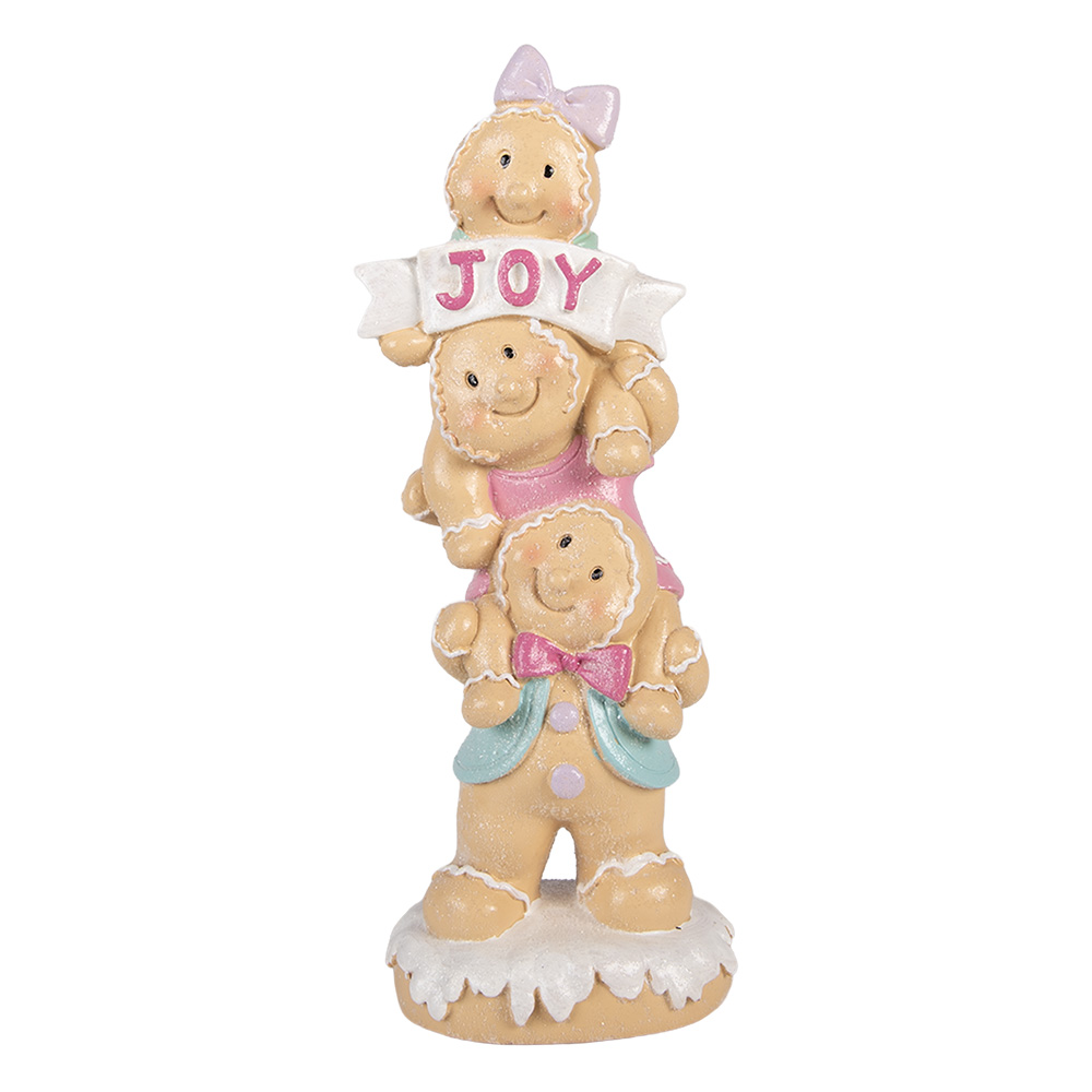 Décoration bonhomme de pain dépice Marron Rose 11x9x30 cm