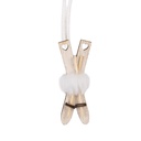 Decorative Hanger Skis Beige Brown 3x1x7 cm