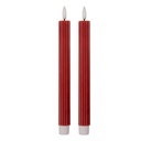 Bougie avec LED set 2 Rose Ø 2x25 cm / 2xAAA