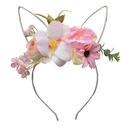Haarband Damen Weiß Rosa