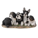 Image de décoration chiens Noir, Blanc 33x12x17 cm