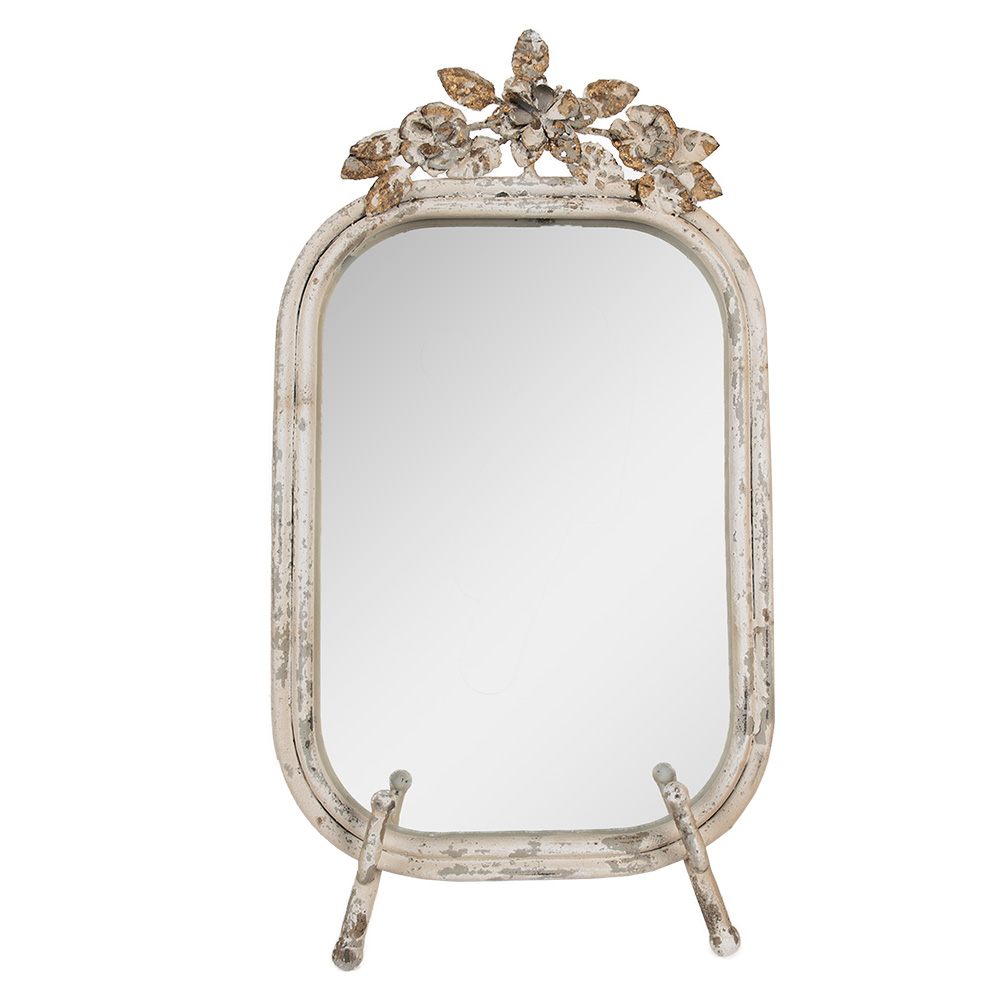 Miroir de table Beige 25x6x48 cm
