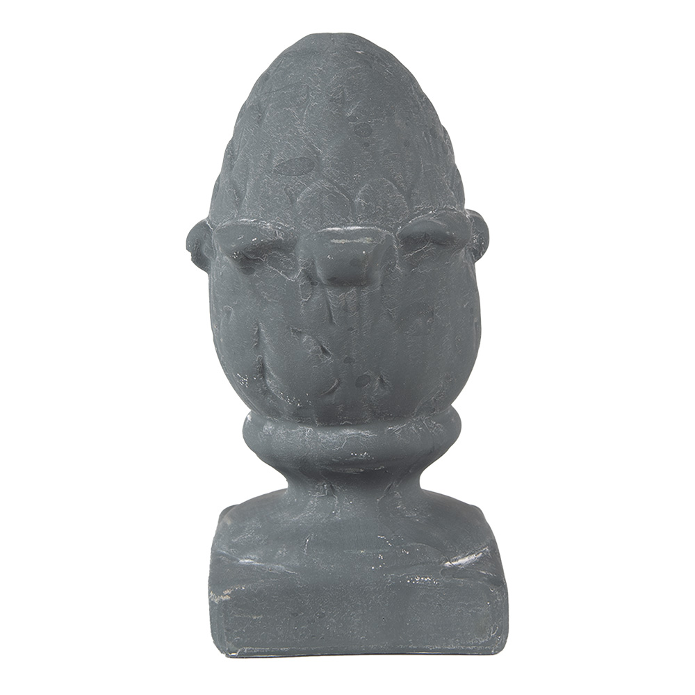 Decoration Statue Pinecone Grey 11x11x21 cm