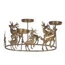 Portacandele Renne Oro 34x22x16 cm