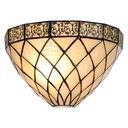 Tiffany Wandlampe Beige ,Braun 30x15x20 cm E14/max 1x40W