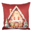Cushion Cover Red Brown 45x45 cm
