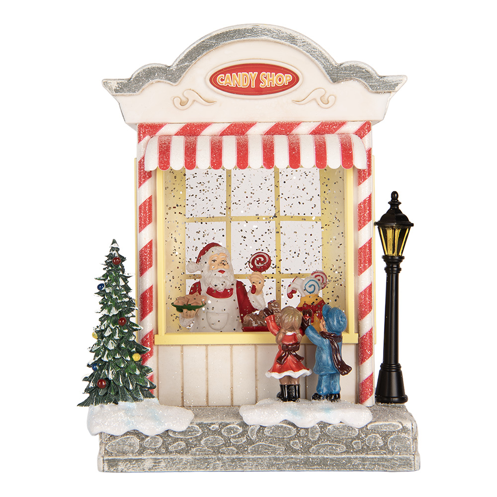 Carillon Casa con LED Blanc Color argento 16x12x23 cm / 3xAA