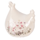 Decoration Chicken Beige Pink 12x11x13 cm