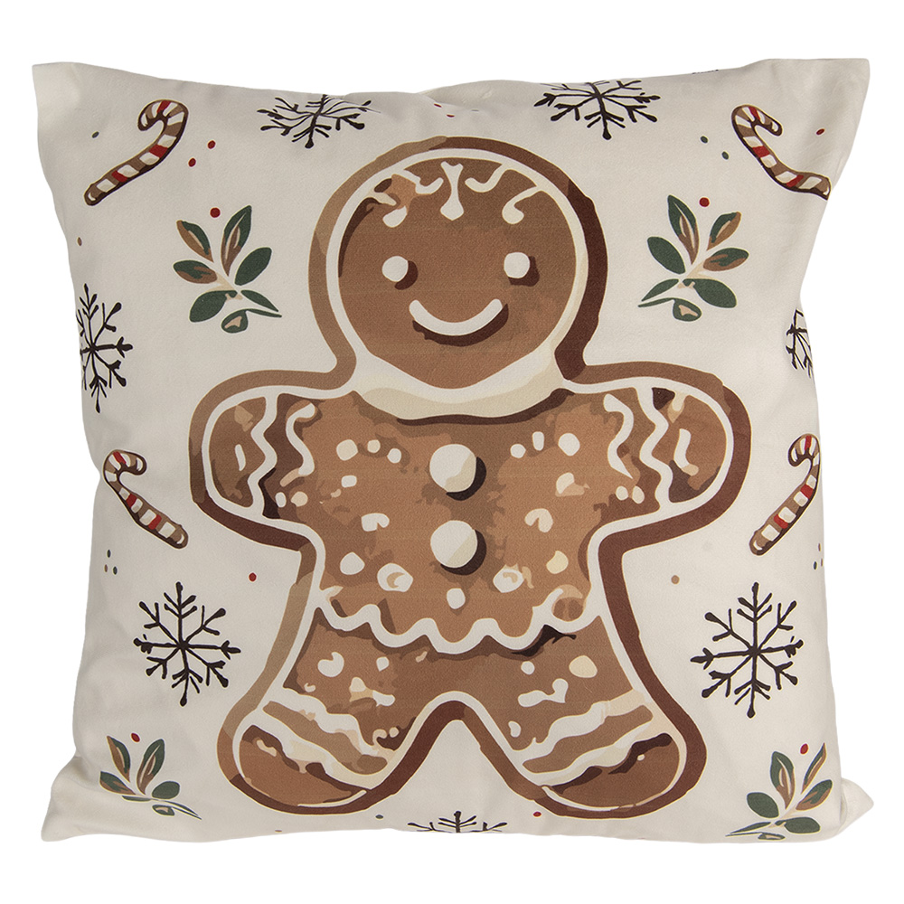 Coussin rempli Beige Marron 45x45x4 cm
