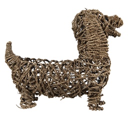 [6RO0546] Statua Decorativa Cane Marrone 32x17x30 cm