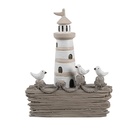 Décoration Phare Blanc Marron 10x4x12 cm