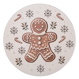 [CGM85L] Presentation Plate Beige Brown Ø 40x1 cm
