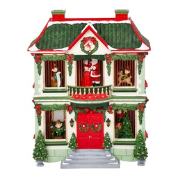 [6PR6497] Carillon Casa con LED Verde Rosso 37x17x47 cm / 3xAA